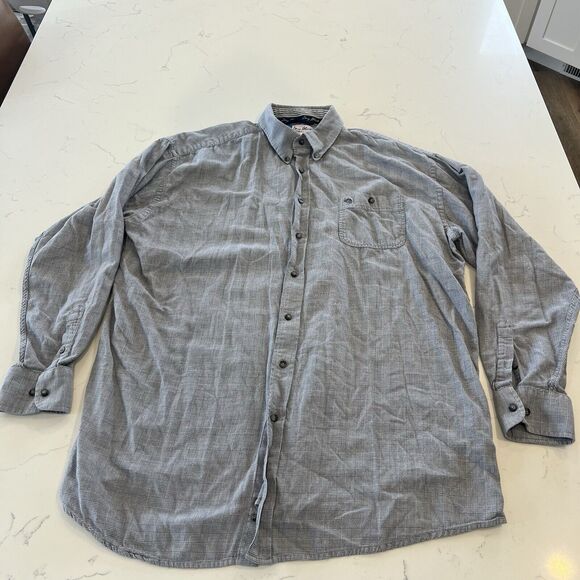 Vintage Wranglers George Strait 3xl Gray Micro Gingham Button Down - Picture 3 of 8